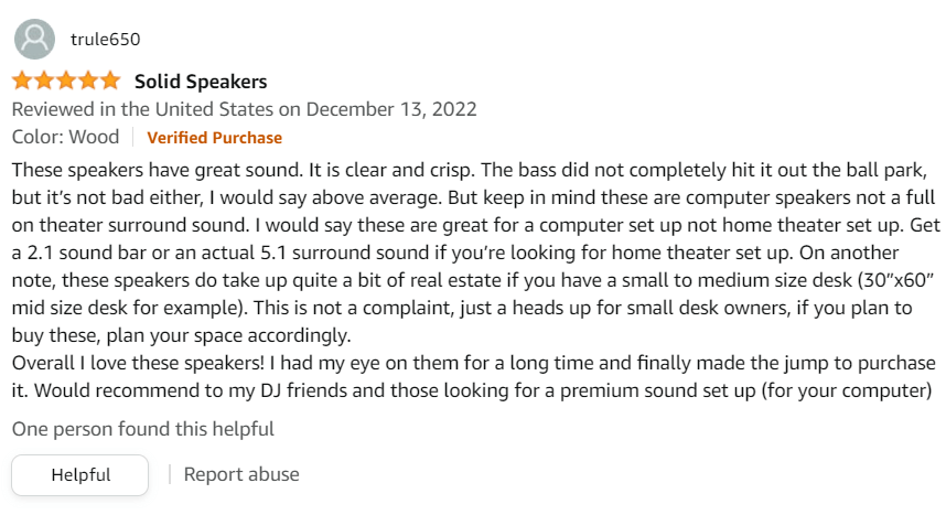Edifier R1280T Bookshelf Speakers Customer Review