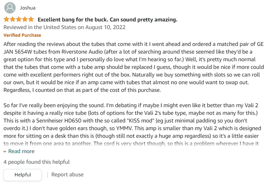 Nobsound NS-08E Vacuum Tube Headphone Amplifier Customer Review